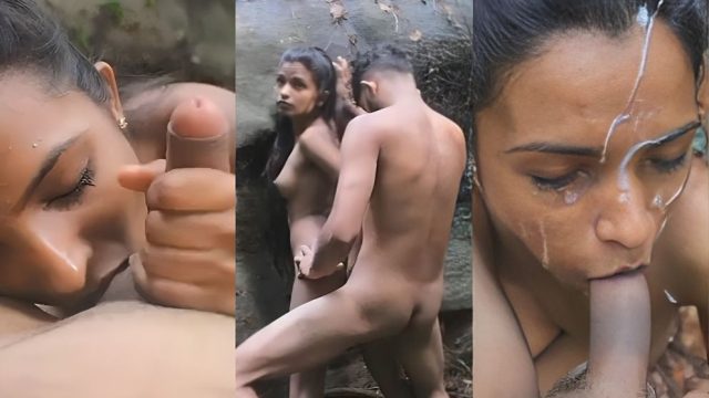 Village Skinny Tamil Lovers Fucking Outside Blowjob And Huge Cumshot On Face